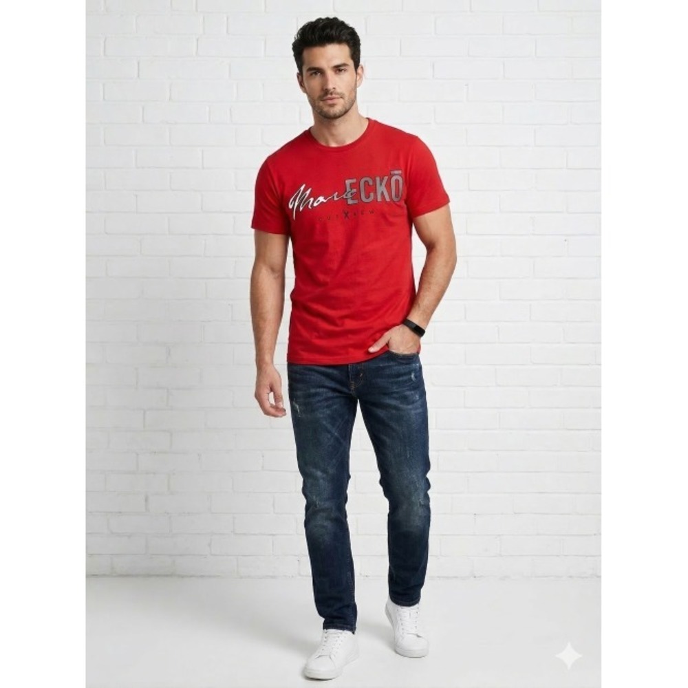 MARC ECKO Cut & Sew Men's Logo‎ Graphic T-Shirt - Red, Size S